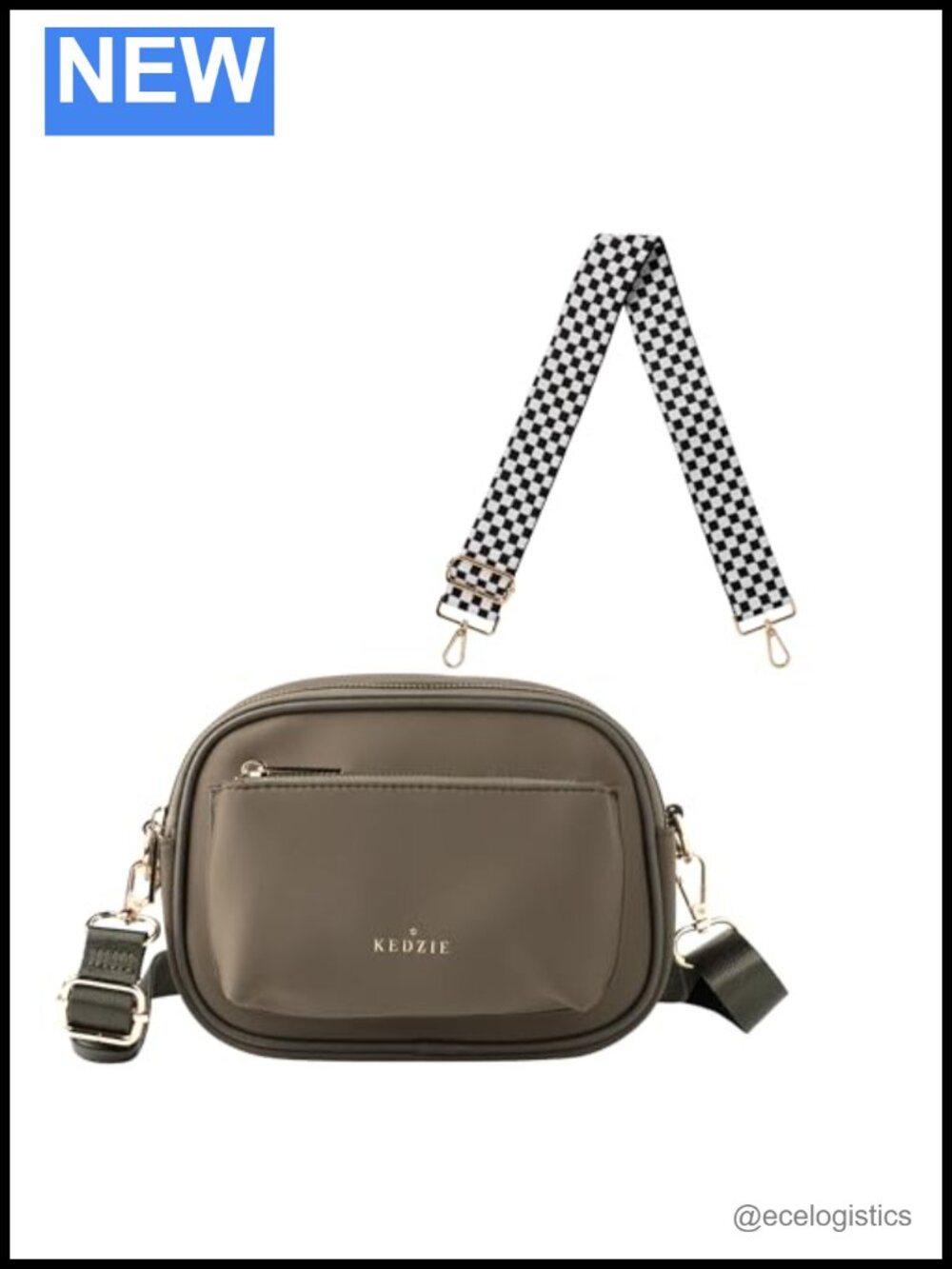 KEDZIE Sloane Crossbody Bag & Interchangeable Strap
